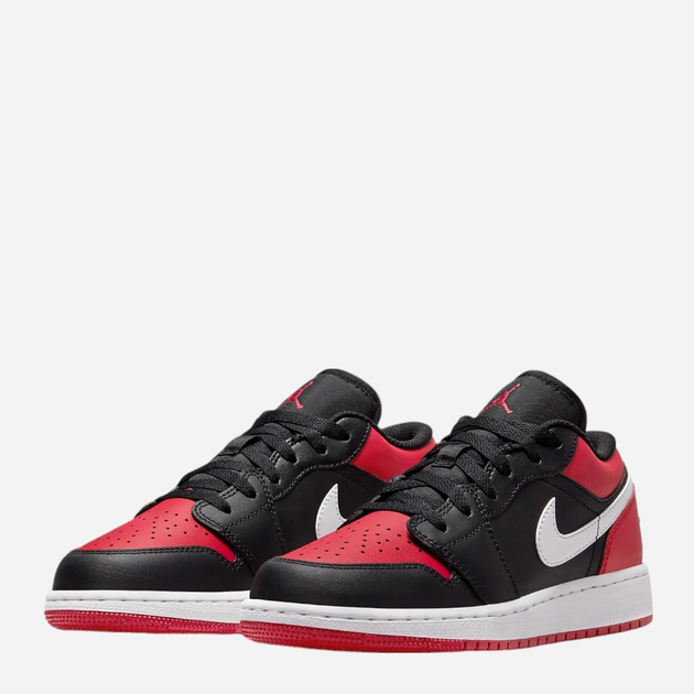 Підліткові кеди для хлопчика Nike Air Jordan 1 Low (GS) 553560-066 38 Чорний/Червоний (196604828338) - зображення 2