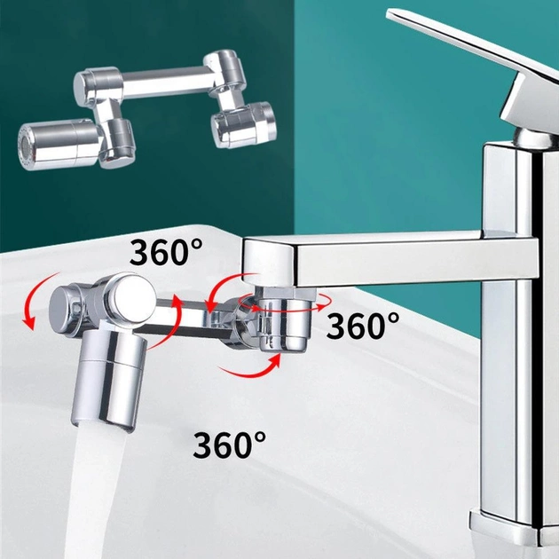Насадка на кран с поворотом на 1080 градусов Faucet Splash Head 2MH3J24J4V - Фото 10 Насадка на кран с поворотом на 1080 градусов Faucet Splash Head 2MH3J24J4V - изображение 10