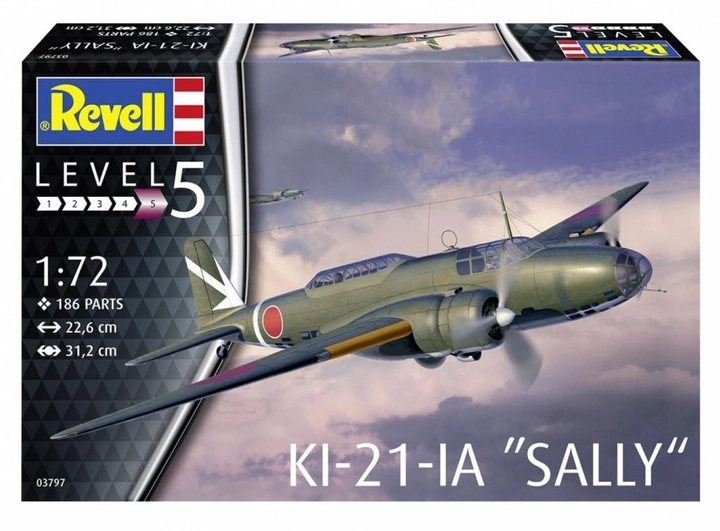 Model plastikowy Revell Bombowiec Ki-21-LA Sally. Skala 1:72 (4009803037974) - obraz 1