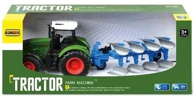 Traktor Maksik Farm Machine 9958 z pługiem (6920179393861) - obraz 1