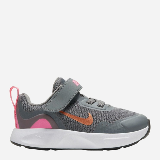 Buty sportowe dziecięce dla dziewczynki na rzepy Nike Wearallday (TD) CJ3818-006 25 Szare (194499459286) - obraz 1