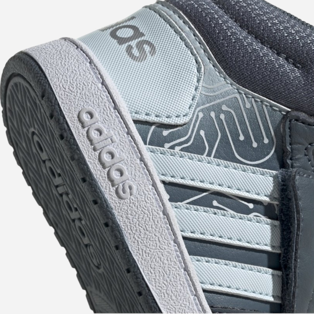 Дитячі високі кросівки для хлопчика adidas Hoops Mid 2.0 I FW4925 20 Сірі (4060519636752) - зображення 5