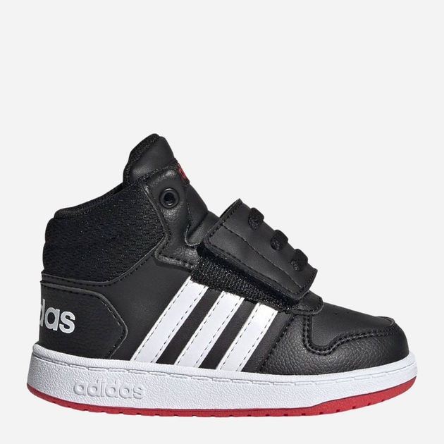 Buty sportowe chłopięce na rzepy za kostkę Adidas Hoops Mid 2.0 I FY9291 19 Czarne (4064037594235) - obraz 1