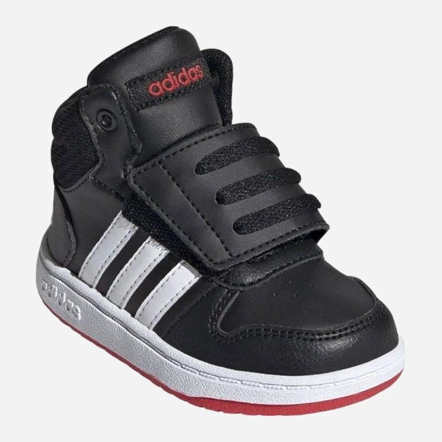 Buty sportowe chłopięce na rzepy za kostkę Adidas Hoops Mid 2.0 I FY9291 19 Czarne (4064037594235) - obraz 2