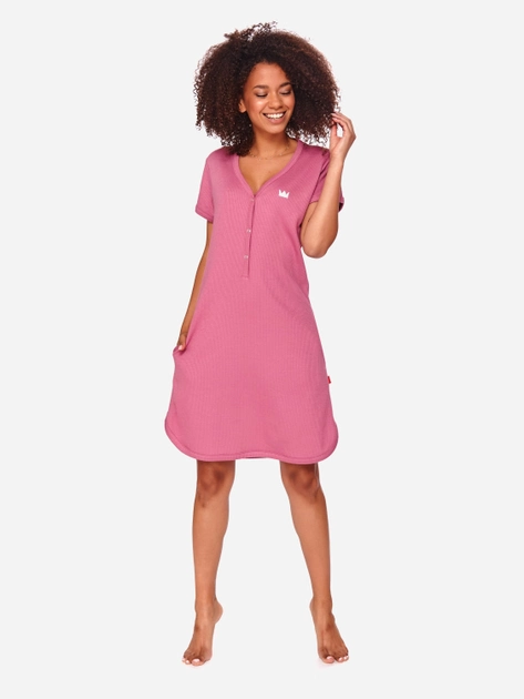 Нічна сорочка жіноча бавовняна Doctor Nap Tcb.4115 XXL Рожева (5902701156534) - зображення 1