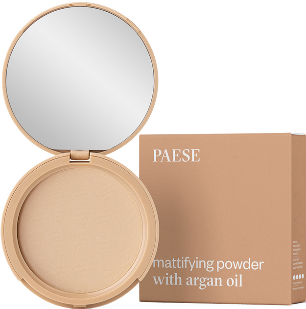 Акція на Пудра компактна матуюча Paese Mattifying Powder Argan Oil 02 Light Beige 8 г від Rozetka