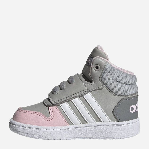 Дитячі високі кросівки для дівчинки adidas Hoops Mid 2.0 I GZ7779 24 Сірі (4064049366479) - зображення 3