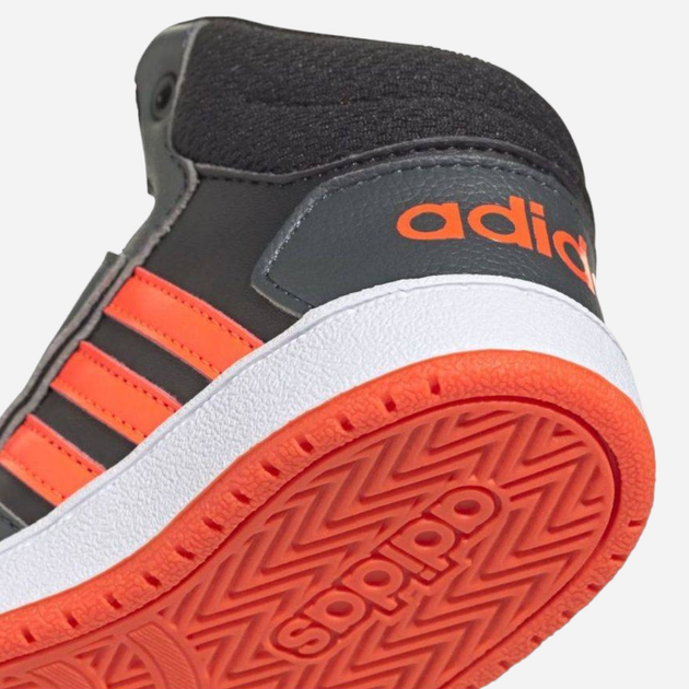 Дитячі високі кросівки для хлопчика adidas Hoops Mid 2.0 I GZ7780 22 Чорні (4064049358993) - зображення 6