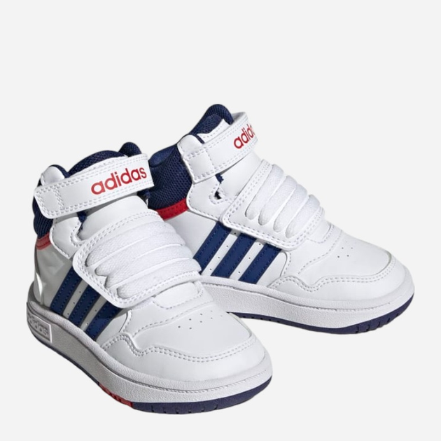 Buty sportowe chłopięce na rzepy za kostkę Adidas Hoops Mid 3.0 AC I GZ9650 23 Białe (4066746091982) - obraz 2