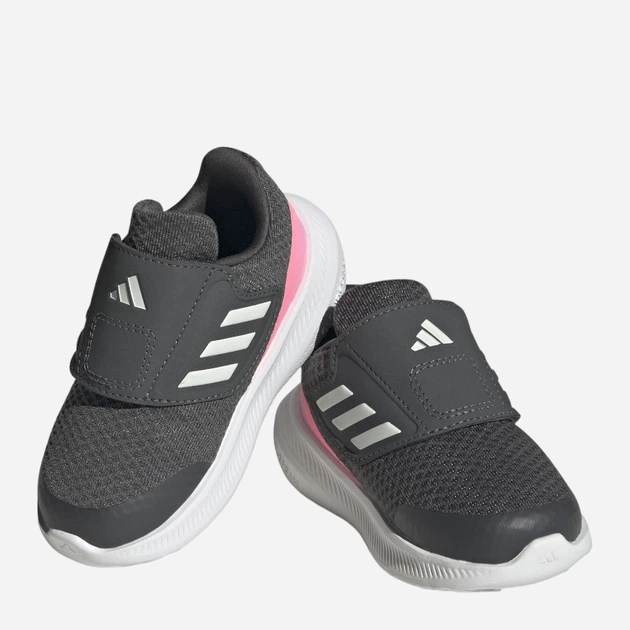 Buty sportowe dziecięce dla dziewczynki na rzepy adidas Runfalcon 3.0 AC I HP5859 25.5 Szare (4066749848682) - obraz 6