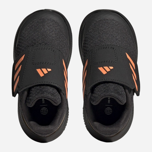 Buty sportowe chłopięce na rzepy adidas Runfalcon 3.0 AC I HP5861 20 Czarne z pomarańczowym (4066749852467) - obraz 4