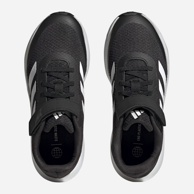 Дитячі кросівки для хлопчика adidas Runfalcon 3.0 El K HP5867 28.5 Чорні з білим (4066749863999) - зображення 4