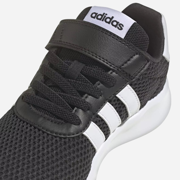 Підліткові кросівки для хлопчика adidas Lite Racer 3.0 El K HQ3763 40 Чорні з білим (4066748642762) - зображення 4