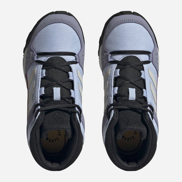 Підліткові високі трекінгові кросівки для хлопчика Adidas Terrex Hyperhiker Mid K HQ5821 36.5 Блакитні (4066749345334) - зображення 4