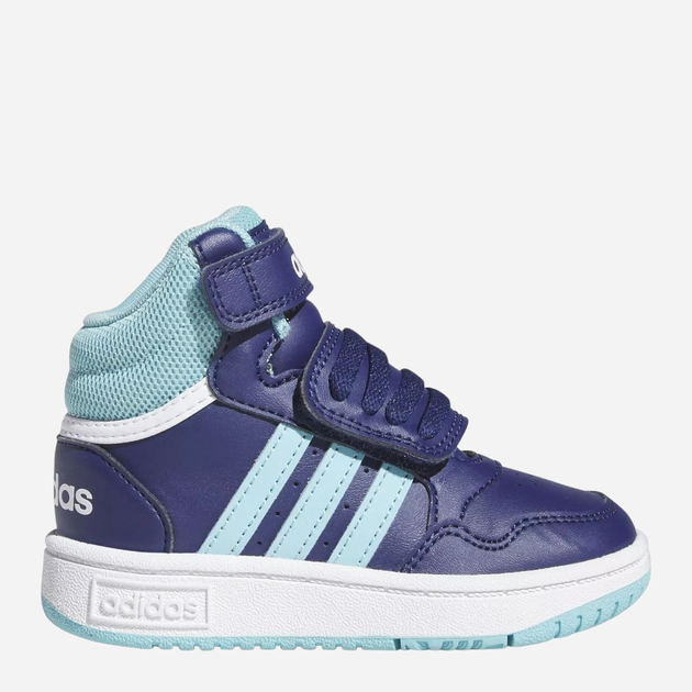 Buty sportowe chłopięce na rzepy za kostkę Adidas Hoops Mid 3.0 AC I IF5314 21 Niebieskie (4066756636876) - obraz 1