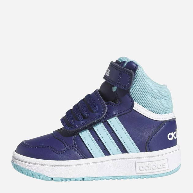 Buty sportowe chłopięce na rzepy za kostkę Adidas Hoops Mid 3.0 AC I IF5314 21 Niebieskie (4066756636876) - obraz 2
