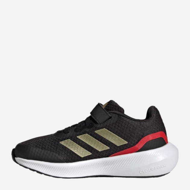 Підліткові кросівки для хлопчика adidas Runfalcon 3.0 El K IG5384 37.5 Чорні з темно-зеленим і червоним (4066755599387) - зображення 3