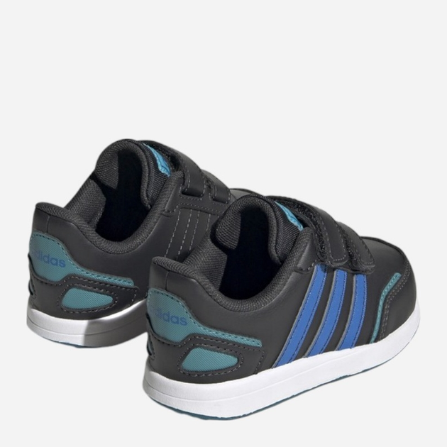 Buty sportowe chłopięce na rzepy adidas Vs Switch 3 Cf I IG9644 22 Czarne z niebieskim (4066755744091) - obraz 4