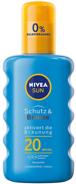 Солнцезащитный спрей Nivea SPF 20 200 мл (4005900459763) – в интернет ...