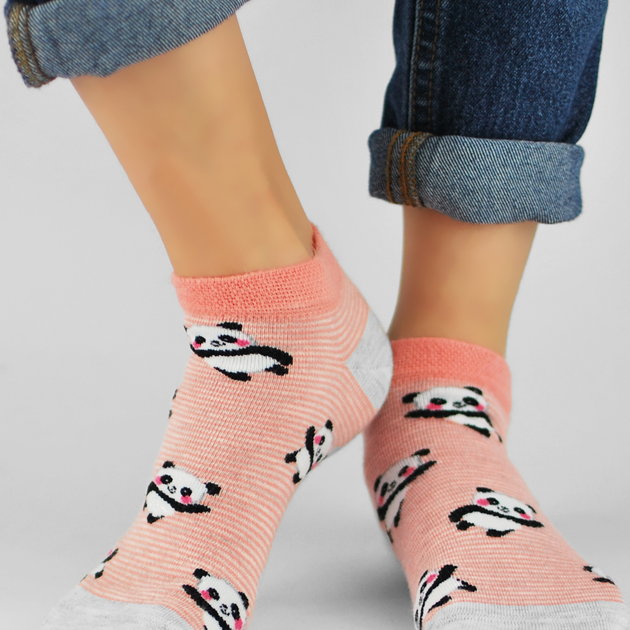 Шкарпетки жіночі низькі бавовняні Noviti ST024-G-02 35-38 Рожеві (5905204314937) - зображення 2
