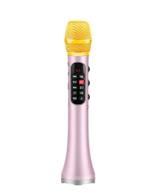 Беспроводной микрофон караоке MicMagic L-1098 DSP+TWS 30 Вт Розовый - Фото 1 Беспроводной микрофон караоке MicMagic L-1098 DSP+TWS 30 Вт Розовый - изображение 1