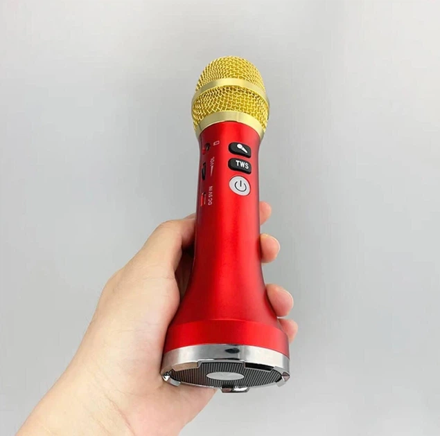 Беспроводной портативный мини микрофон караоке MicMagic L-1258 DSP+TWS 20 Вт Красный - Фото 2 Беспроводной портативный мини микрофон караоке MicMagic L-1258 DSP+TWS 20 Вт Красный - изображение 2