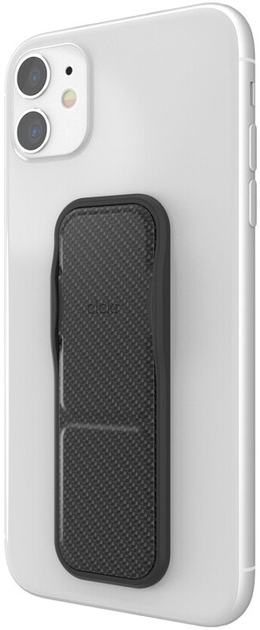 Тримач для телефону CLCKR Universal Stand & Grip Carbon Fibre V2 Black (4251993300615) - зображення 2