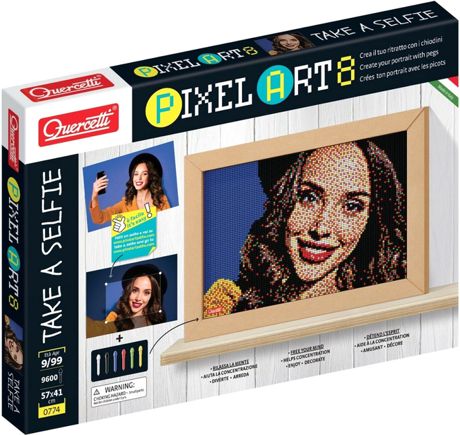 Мозаїка Quercetti Pixel Art 8 Take A Selfie 9600 деталей (8007905007747) - зображення 2