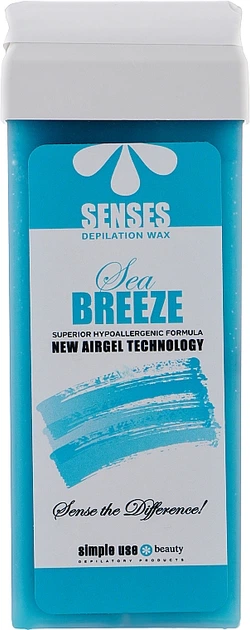 Синтетичний віск для депіляції у картриджі "Sea Breeze" - Simple Use Beauty Senses Depilat 100ml (1055734-60803) - Фото 1 Синтетичний віск для депіляції у картриджі "Sea Breeze" - Simple Use Beauty Senses Depilat 100ml (1055734-60803) - изображение 1