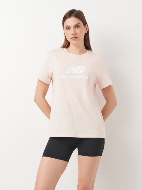 Футболка длинная женская New Balance Stacked Logo WT41502OUK S Бледно ...
