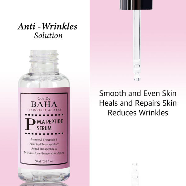 Сироватка проти зморщок із пептидним комплексом Cos De Baha Peptide Serum P60 60 мл - зображення 4