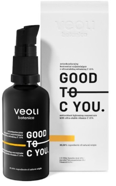 Антиоксидантний концентрат для обличчя Veoli Botanica Good To C You освітлення з ультрастабільним вітаміном C 15% 40 мл (5904555695283) - зображення 1