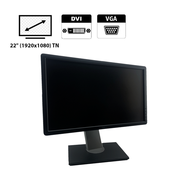 Монитор Широкоформатный Dell P2212H / 22" (1920x1080) TN / DVI, VGA ...