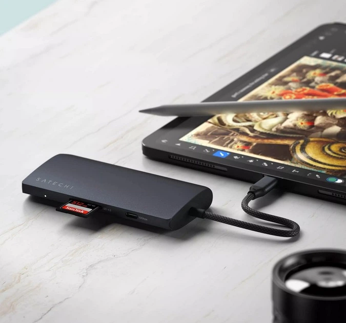 分配器・切替器 SATECHI V3 USB-C MULTIPORT 8K Хаб Satechi USB-C Multiport Adapter 8K with Ethernet V3 Space Gray