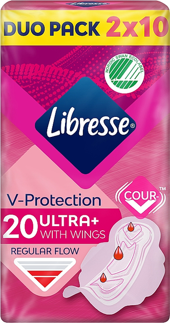 Гігієнічні прокладки з крильцями, 20 шт. - Libresse Ultra Thin Normal Soft 20шт. - зображення 1