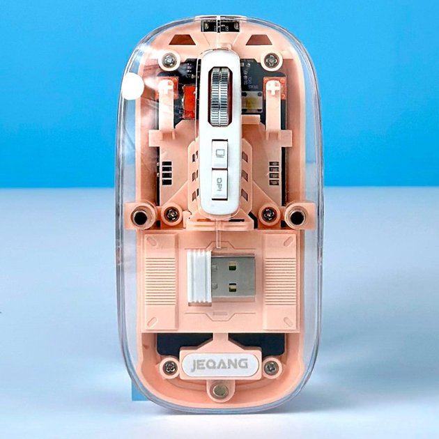 Мышка беспроводная JEQANG JW-AP05 |2400 DPI/BT5.2/2.4G| Розовый - изображение 1