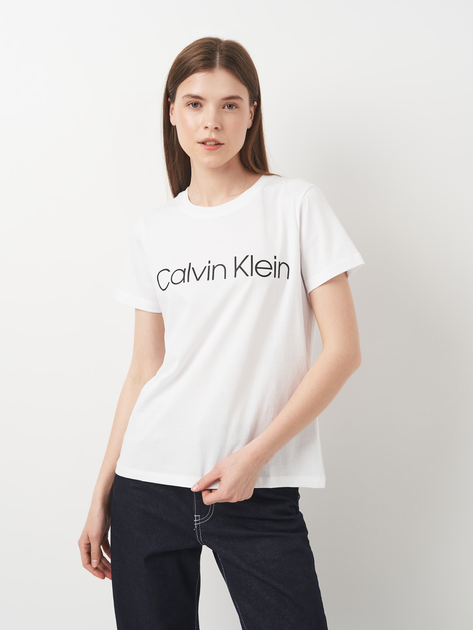 Акція на Футболка жіноча Calvin Klein Jeans 11323.2 S (42) Біла від Rozetka