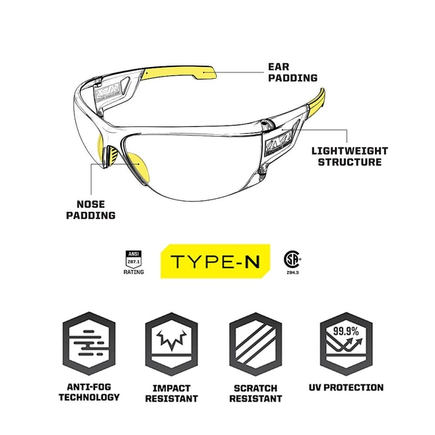 Type-N Tactical S2 Mechanix lens) eyewear (Amber - зображення 2