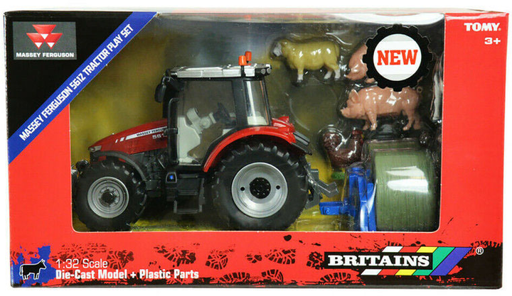 Traktor Britains Massey Ferguson z akcesoriami (0036881432050) - obraz 1