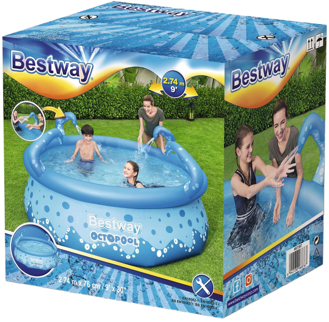 Nadmuchiwany basen dla dzieci Bestway Octopool 274 x 76 cm (6942138968767) - obraz 1