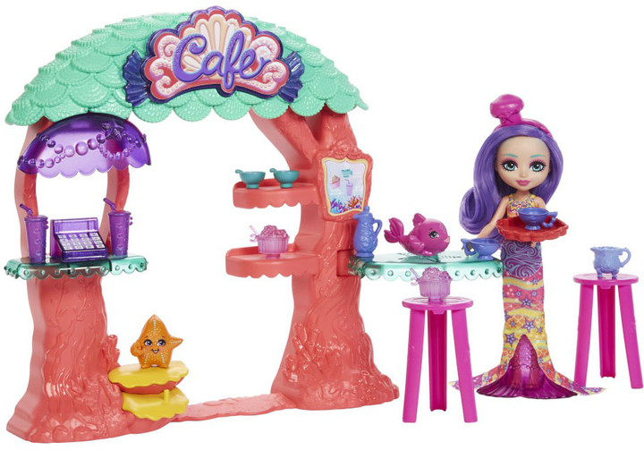 Лялька з аксесуарами Mattel Enchantimals Sea Cave Cafe 15 см (0194735009060) - зображення 2