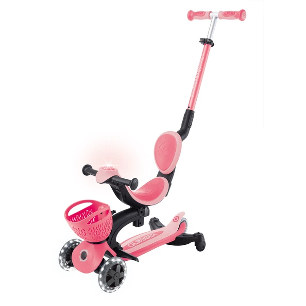 Дитячий самокат 5в1 з сидінням Globber Go Up Baby 360 Lights, рожевий (844-210) - зображення 13