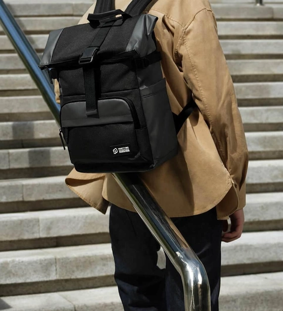 Рюкзак 90 Points Urban Roll Top Backpack 18,6" 27,3L Black - изображение 2