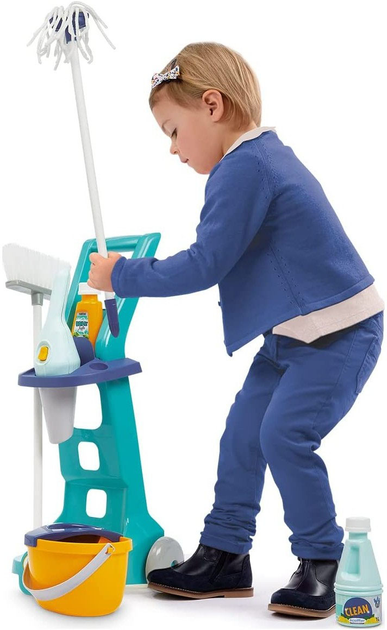 Wózek do sprzątania Ecoiffier Clean Home z akcesoriami (3280250027690) - obraz 3