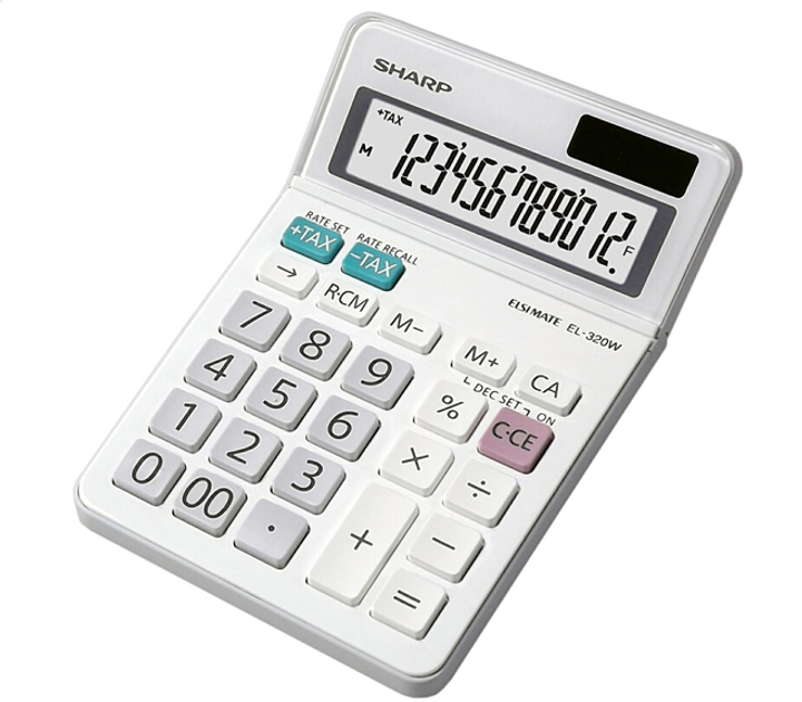 Kalkulator Sharp Desktop Elsimate White (SH-EL320WB) - obraz 2