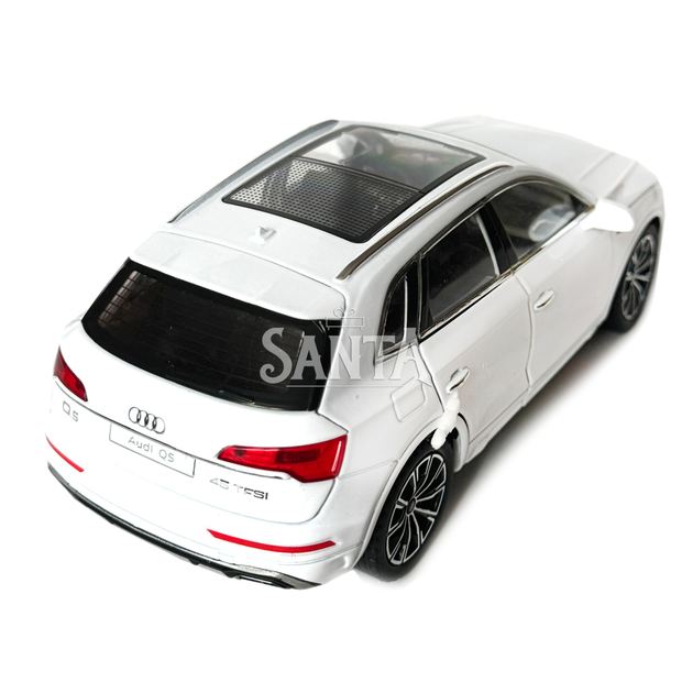 Машинка металлическая Audi Q5 Ауди белая 1:24 звук свет инерция откр двери багажник капот резиновые колеса 20*8,5*8см (AP-2014) - Фото 4 Машинка металлическая Audi Q5 Ауди белая 1:24 звук свет инерция откр двери багажник капот резиновые колеса 20*8,5*8см (AP-2014) - изображение 4