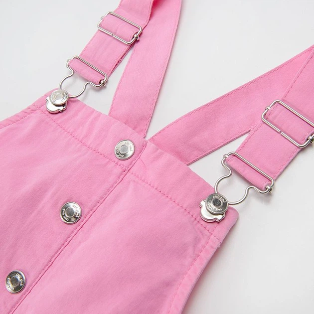 Sukienka ogrodniczka młodzieżowa dziewczęca jeansowa Cool Club CCG2412012 140 cm Różowa (5903977253729) - obraz 3