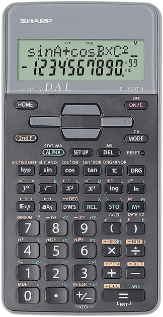 Kalkulator Sharp Scientific Blister Gray (SH-EL531THBGY) - obraz 1