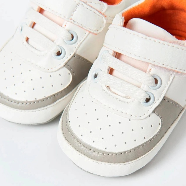 Buciki niechodki niemowlęce dla chłopca sneakersy Cool Club NBW1S22-CB34 19 Beżowe (5903977166296) - obraz 5