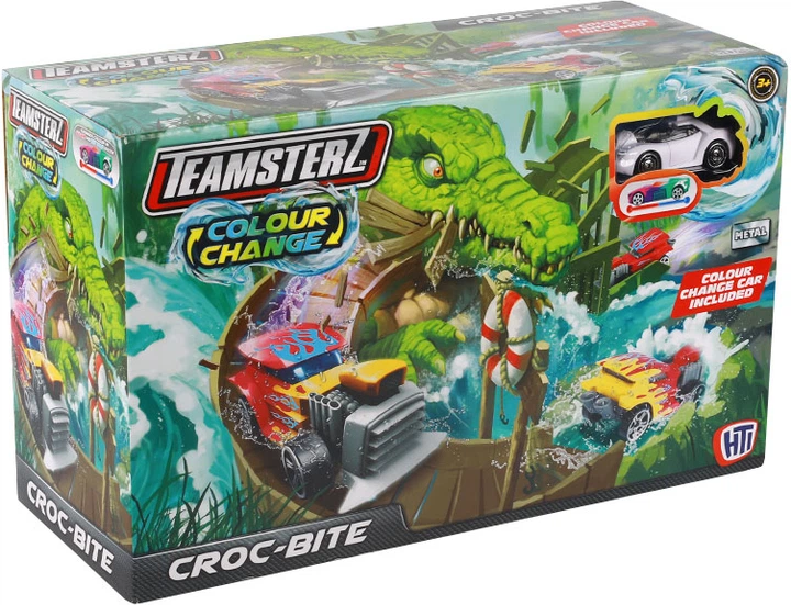 Автомобильный трек HTI Teamsterz Челюсти крокодила Изменение цвета ...